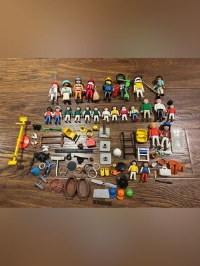 Vintage playmobil lot clown camper accessories 3148 people 1980s 90s
